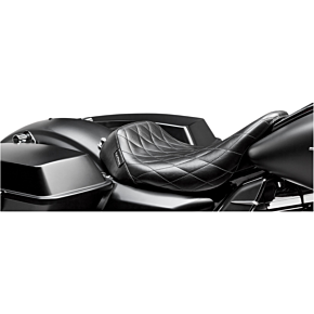 Le Pera Bare Bones Solo Seat - Diamond Stitch - Black - FLHT LK-005DM