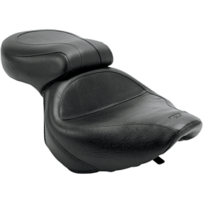 Seat - Vintage - Wide - Touring - Without Driver Backrest - One-Piece - Smooth - Black  VT750 75105