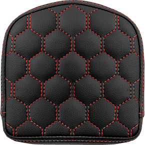 RoadSofa™ Sissy Bar Pad - Honeycomb - Red Stitching 040849RED