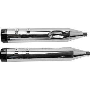 Ss Cycle 4.5" Mufflers - Chrome with Black Thruster 550-0619