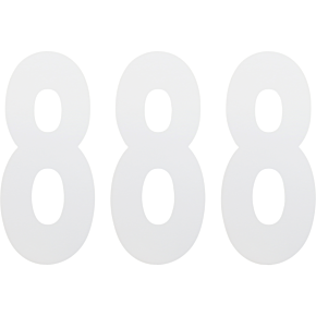 FX Number 8 - White - 8" 02-4488