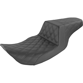 Step Up Seat - Lattice Stitched - Black - FLHR/FLHX