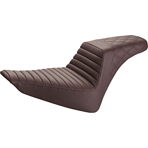 Saddlemen Step Up Seat - Tuck and Roll/Lattice Stitched - Brown