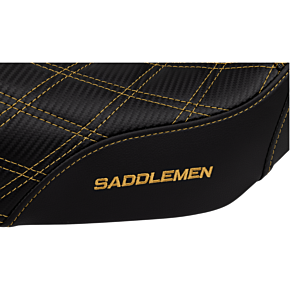 Pro Series SDC Performance Seat - Carbon Fiber/Lumbar Gripper - Gold Stitch - Dyna '06-'17 SC80604GOL
