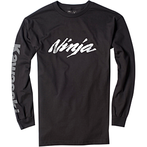 Kawasaki Long-Sleeve T-Shirt - Black - Large 17-87114