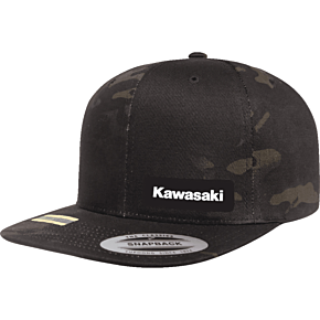 Kawasaki Snapback Hat - Camo Black 27-86104