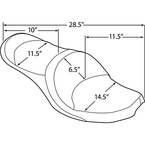 Double Bucket Smooth Seat - FX/FL '58-'84 0805-0122
