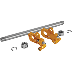 Performance Machine Pm Axle Adjuster Kit - Gold - Rear 0117-0028M-G