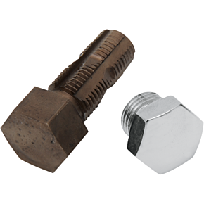 Chrome Drain Plug w/Tap 7502-2