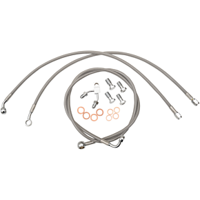 La Choppers Brake Lines - 15" - 17" Ape Hanger Handlebars - Stainless Steel LA-8122B16