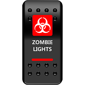 Moose Racing Rocker Switch - Zombie Lights - Red