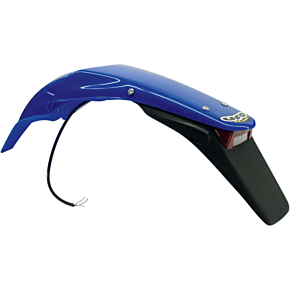 Ufo Enduro Rear Fender with 21/5W Light - Reflex Blue YA03868-089