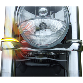 Wrap-Arounds™ LED Lights - 43 mm -  Chrome - Clear/Amber WA43-CC
