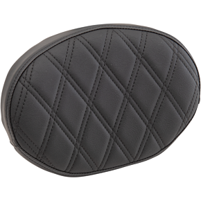Sissy Bar Pad - Double Diamond - Black - Oval 0822-0446