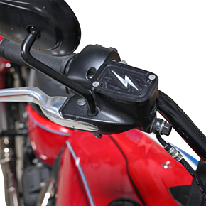 Master Cylinder Cover - Brake - Front - Black/Twice-Cut TSC-3176-4