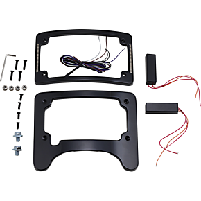Custom Dynamics License Plate Frame/Turn Signal Eliminator - Black TS-ELIM-06BCM-B