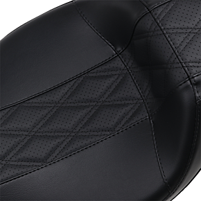 Le Pera Outcast Daddy Long Legs Seat - Full-Length - Without Backrest - Black W/Black Double Diamond Inlay LK-987DLGT2