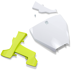 Ufo Front Number Plate - White - With Guide HU03395041