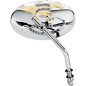 6" Live to Ride Mirror - Oval DS-302054