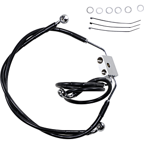 Brake Line - Front - Black - +4" - FXDF '12-'17 1741-3826