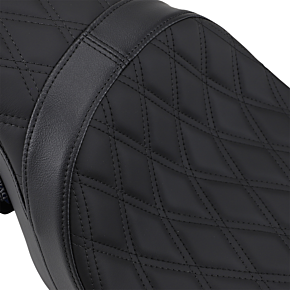 Drag Specialties Predator 2-Up Seat - Double Diamond - Solar Leather 0801-1270
