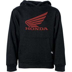 Youth Honda Wing Pullover Hoodie - Black - Large 25-88344