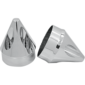 Front Axle Nut Cover - Chrome - Spike - Large/Small AXL-SPK-CH-TOUR