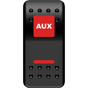 Moose Racing Rocker Switch - Auxilary Power - Red