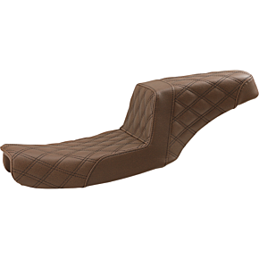 Saddlemen Step Up Seat - Lattice Stitched - Brown - Dyna