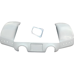 Pro Street Rear Fender - Chrome Plate Frame - Dual Outlet FPSFK-N-DO-C