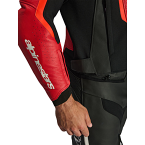 GP Force v2 Airflow Leather Jacket - Red/Red Fluo - US 44 / EU 54 3100326-3155-54