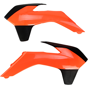 Acerbis Radiator Shrouds - KTM - Fluorescent Orange/Black