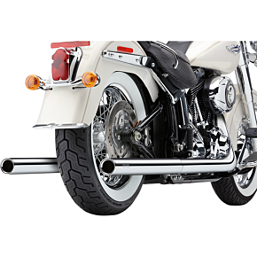 Cobra True Dual Exhaust - Billet Tip - '12-'17 Softail 6986