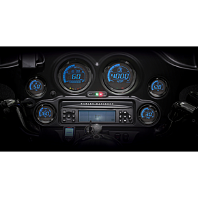 Koso North America HD-02 6-Piece Gauge Kit - Black BA050907