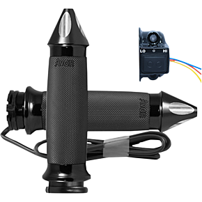 Grips - Heated - Custom Contour - Spike - Cable - Black CC-86-AN-SPK-HT