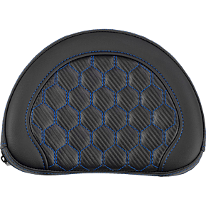 RoadSofa™ Sissy Bar Pad - Honeycomb - Blue Stitching 051319001