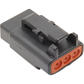 Deutsch Dtm 3-pin Black Plug W/3 Trmnls/wdglck Hd74113-98bk