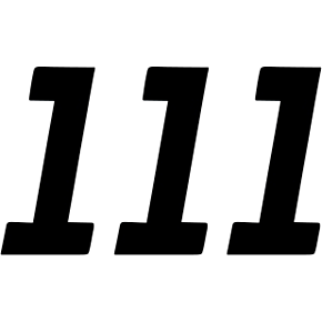 Race Number Plate - #1 - Black - 4" 45-33-1