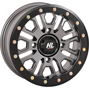 High Lifter Wheel - HL23 Beadlock - Front/Rear - Gun Metal Gray - 14x7 - 4/156 - 5+2 (+38 mm) 14HL23-1556