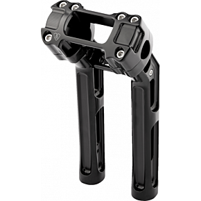 Method Kickback Handlebar Riser - Softail Gauge Cut-Out - 10" - Black 520-053