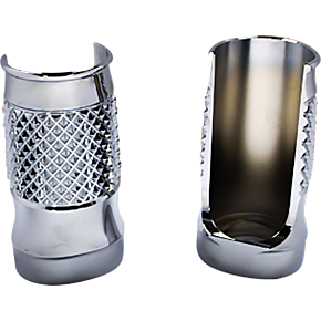 Fork Slider Covers - Cross-Cut - Chrome TC-WT998