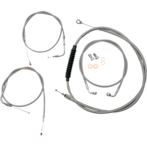 Handlebar Cable/Brake Line Kit  - 18" - 20" Ape Hanger Handlebars - Stainless Steel LA-8100KT-19