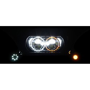 Custom Dynamics Headlight - Black - FLTR CDTB-RG-15-B