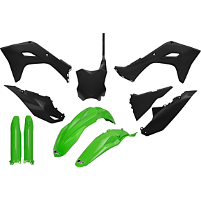 Body Kit - Green/Black - Kawasaki - KX '24-'25 KAKIT231F@111