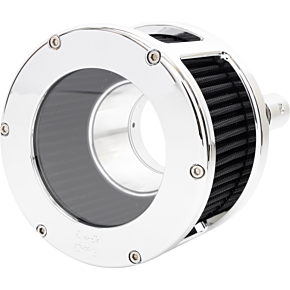 Air Cleaner - BA Race Series - Chrome - Clear Cover - Black - M8 5528