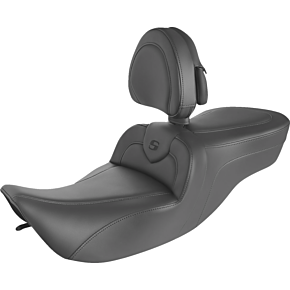 RoadSofa™ Seat - with Backrest - Black w/ Black Stitching - FLH '97-'07 897-06-187BR