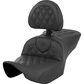 Roadsofa™ Seat - with Backrest - Lattice Stitch - Black - FL '23-'24 823-07-182BR