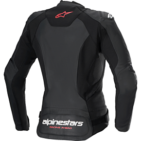 Stella Faster v3 Leather Jacket - Black/White Fluo/Coral - US 8 / EU 44 3113625-1781-44