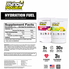 Hydration Fuel Drink Mix - Lemon/Lime - 1 Serving SMP-HYD-LL