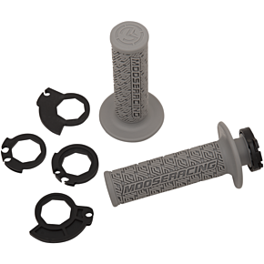 Moose Racing Gray/Silver Moose Lock-On Grips